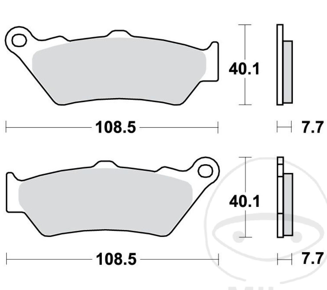 TRW MCB671SH Sintermetall Bremsbeläge hinten für BMW R1200 R1250 Ducati Diavel Moto Guzzi Triumph