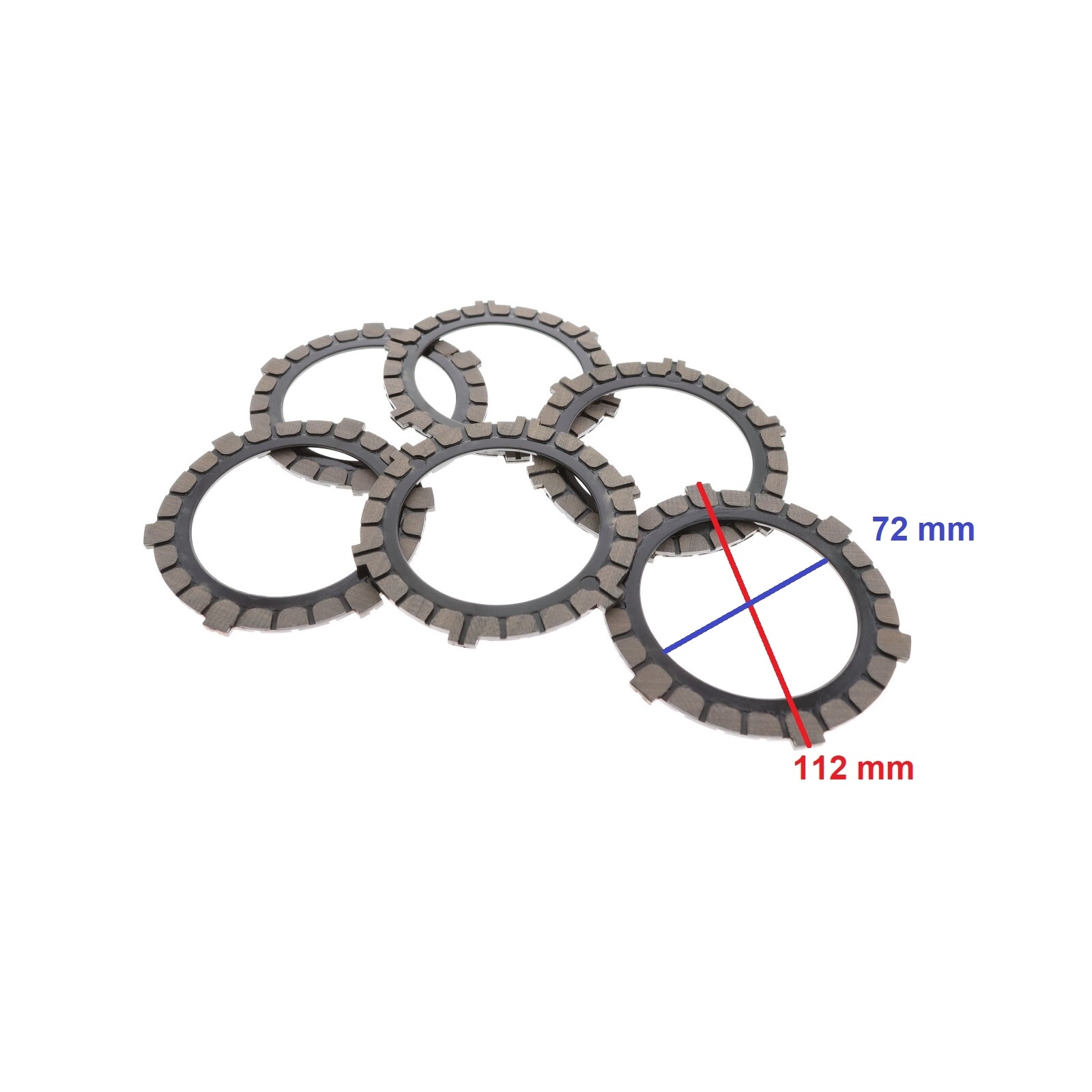 6x Kupplungsscheibe Reibscheibe Reibbelag für MZ ES ETS TS ETZ 125 150 3.5 mm