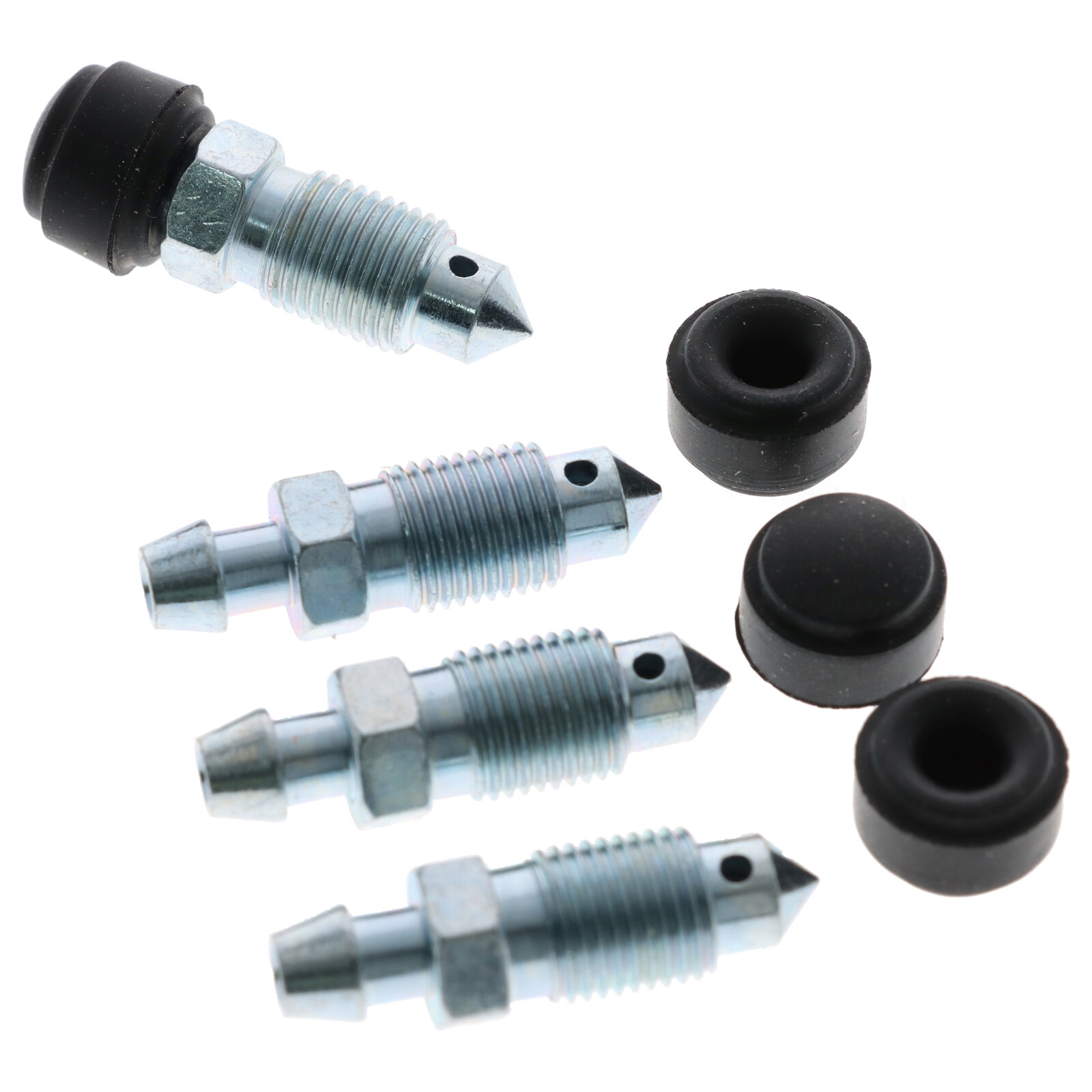 4x Quick Brake 0017-1 Bremsen Entlüfterschraube Entlüftungsventil M10x1x34 SW10 mit Kappen