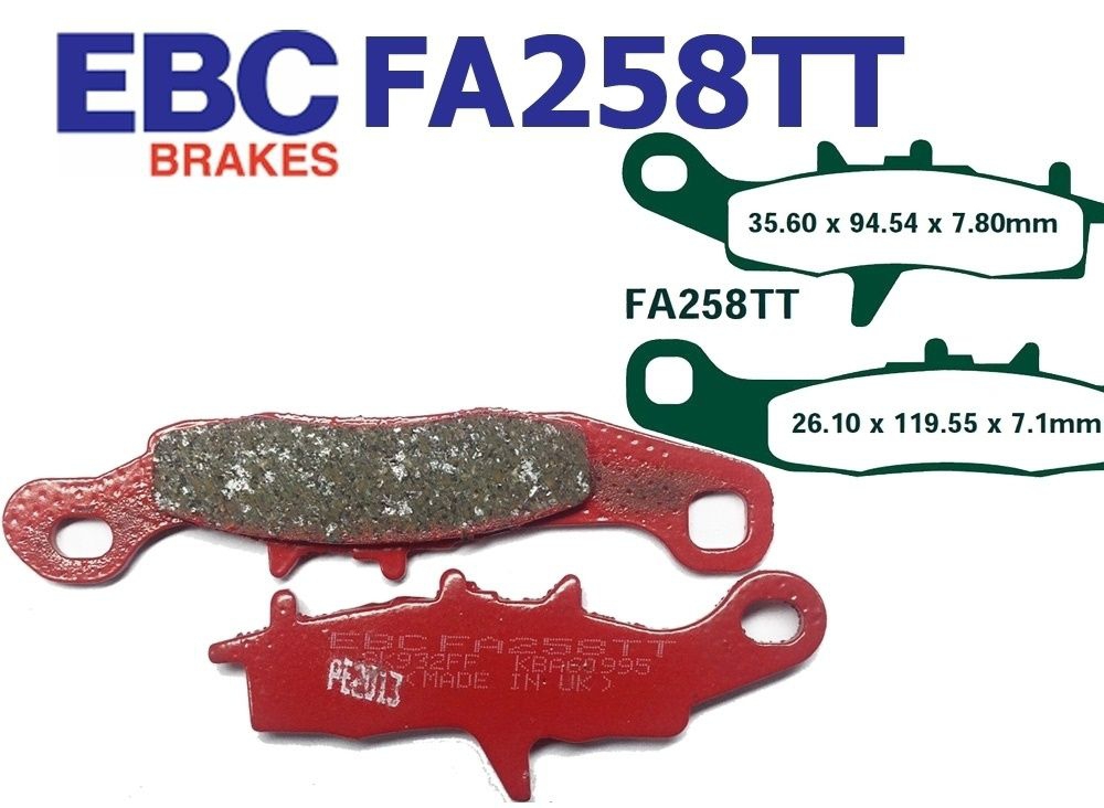 Bremsbeläge FA258TT für Kawasaki KX 80 W R 85 A B K I K II 85 C D Suzuki RM 85