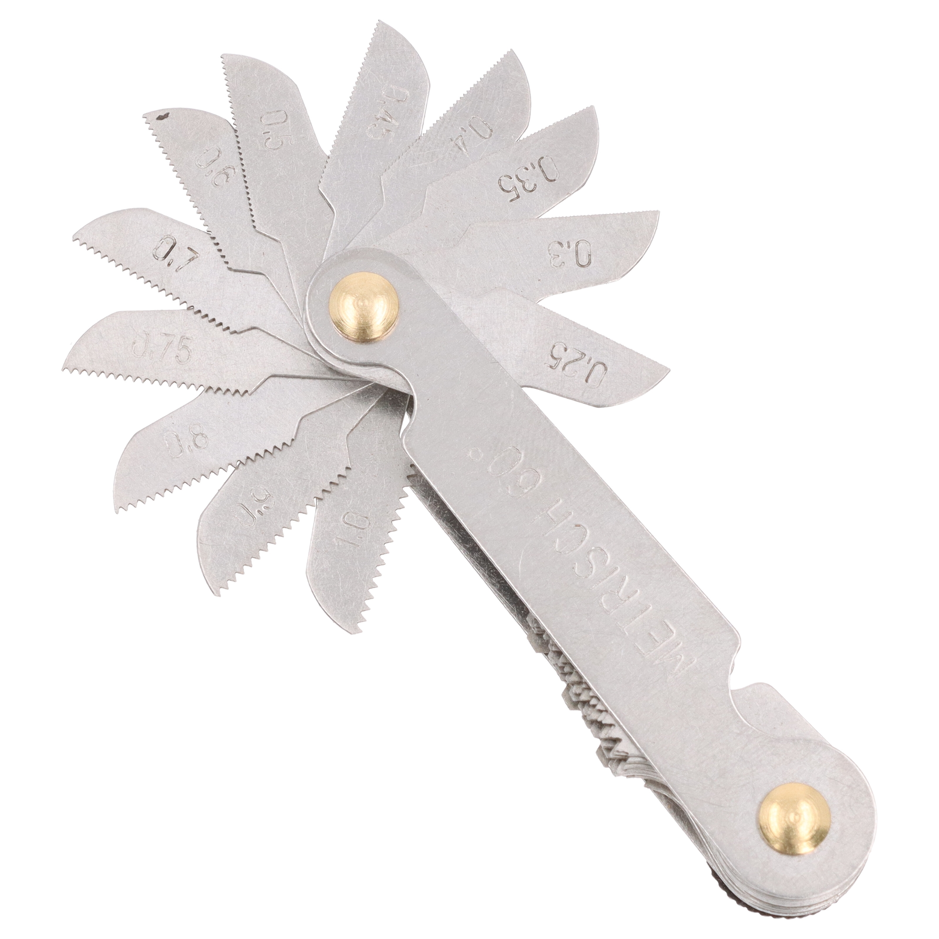 Gewindelehre 24 Blätter 60° Grad metrisch Gewindesteigung Messwerkzeug