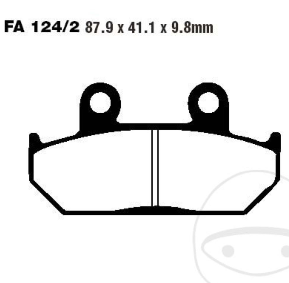 EBC Bremsbeläge FA124/2 für Cagiva Canyon 500 600 Elefant 750 900
