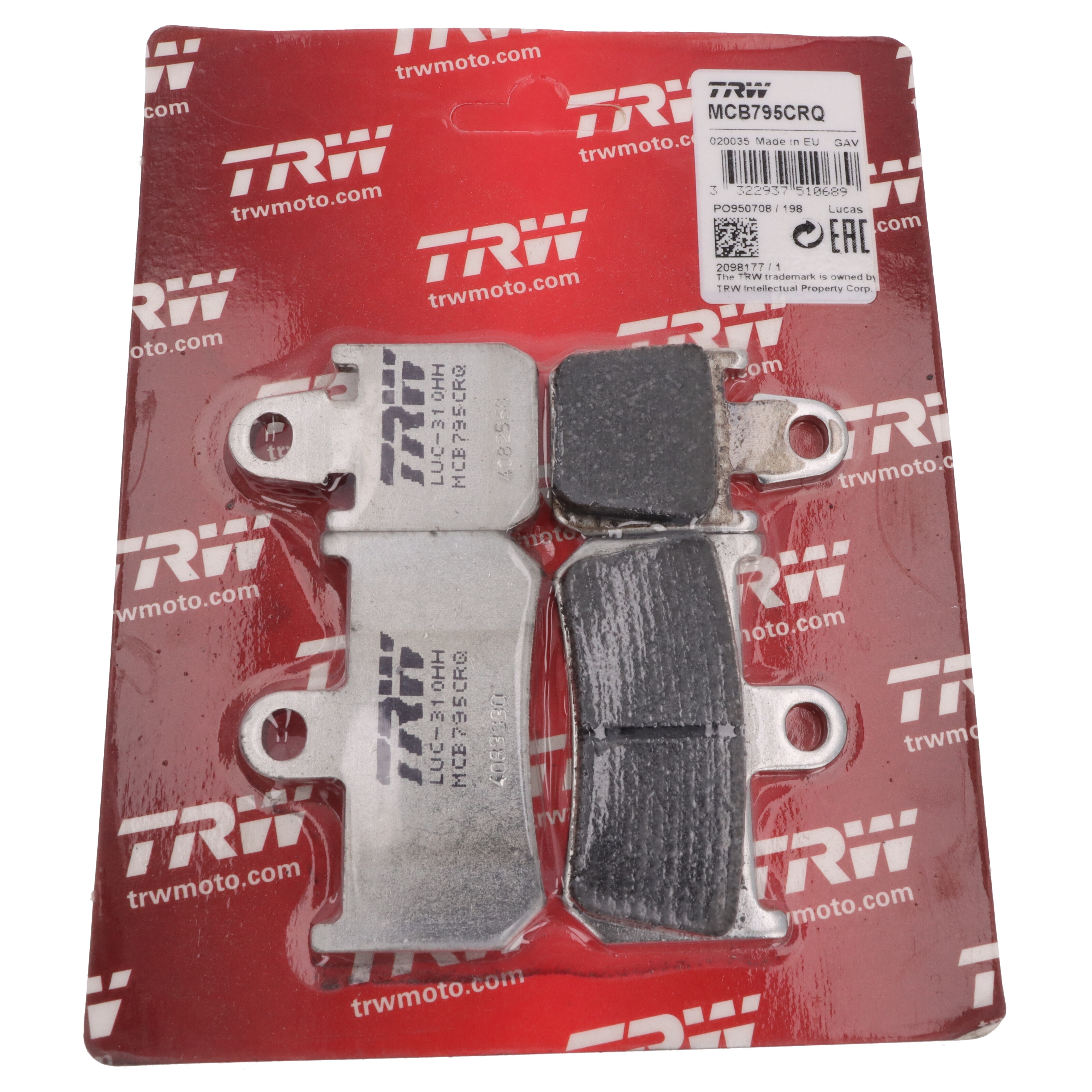 TRW MCB795CRQ Carbon Bremsbeläge vorne für Yamaha YZF-R1 1000 MT-01 VMX-17 1700