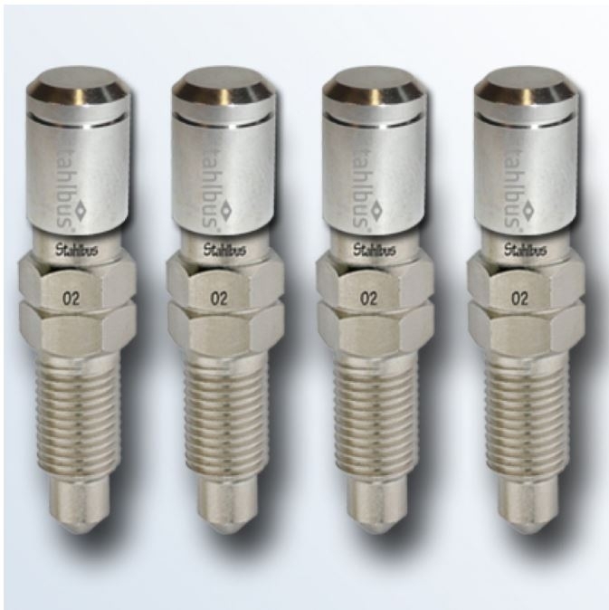4x stahlbus Entlüfterschraube Entlüftungsventil 3/8 Zoll-24UNFx22 mm + Alukappen Nickel