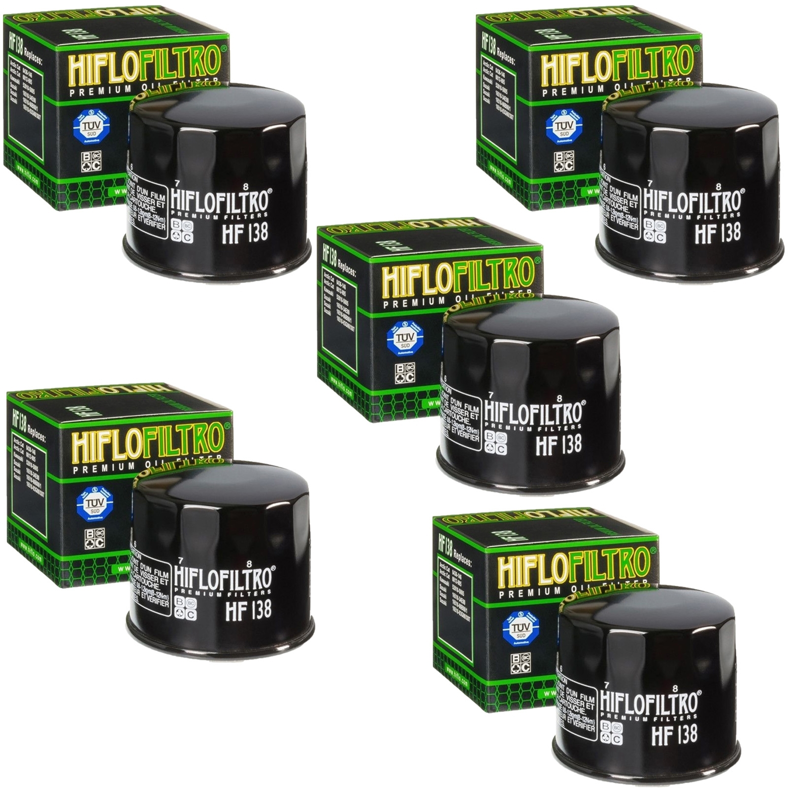 5x HIFLO Ölfilter für Suzuki GSF 600 1200 1250 AN DL Aprilia Cagiva Kawasaki Kymco Sachs