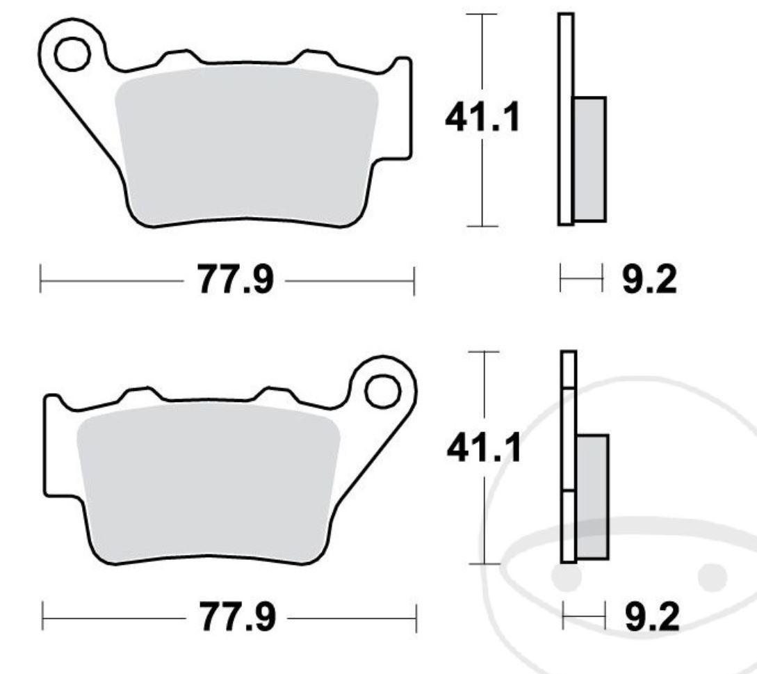 TRW MCB672EC Bremsbeläge hinten für BMW GS F650 F800 F700 G 650 Honda NX SLR KTM