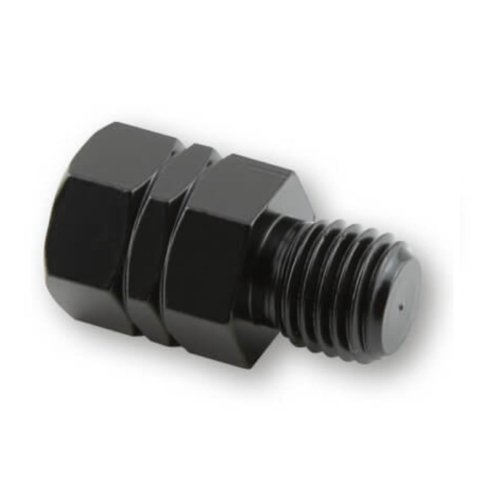 Spiegeladapter schwarz von Loch M 10 Linksgewinde auf Bolzen M 10 Rechtsgewinde