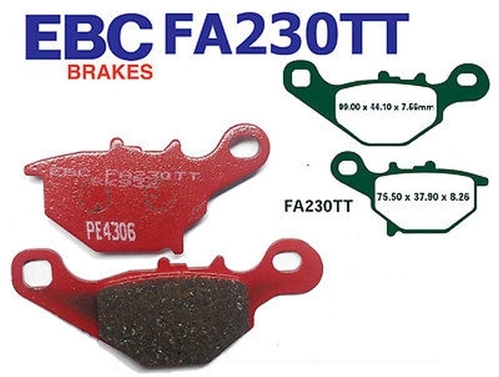 EBC Bremsbeläge FA230TT für Kawasaki KMX 125 B Suzuki RM 80 85 X RD L DR-Z 125