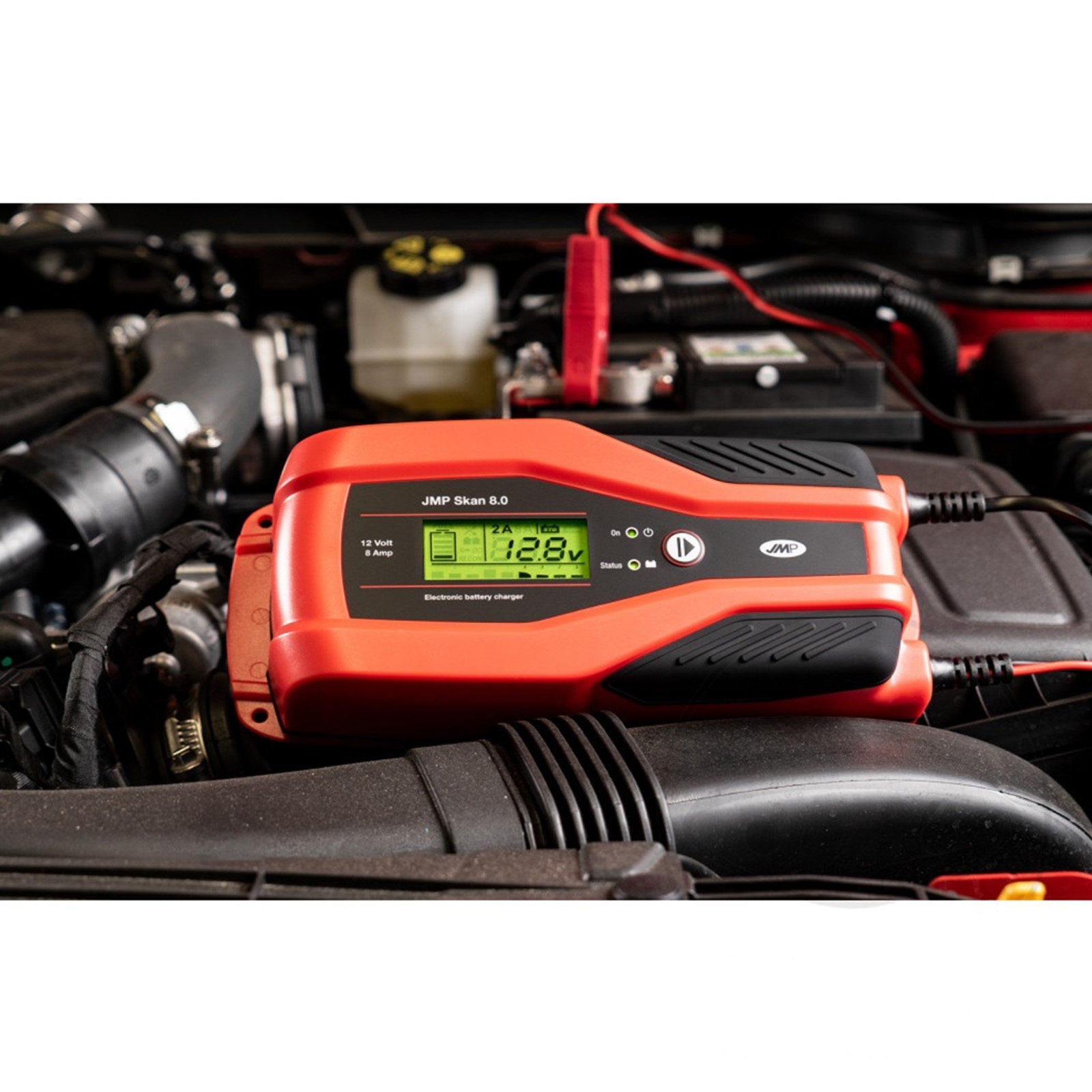 JMP Batterieladegerät Skan 8.0 12V 1A 2-8A Säure Gel AGM Lithium Canbus inkl. Adapter
