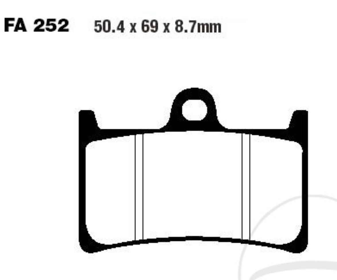 EBC FA252HH Sintermetall Bremsbeläge vorne für Yamaha XJR1300 FZR400 FZ6 YZF600 YZF-R6 MT-09 FZS1000