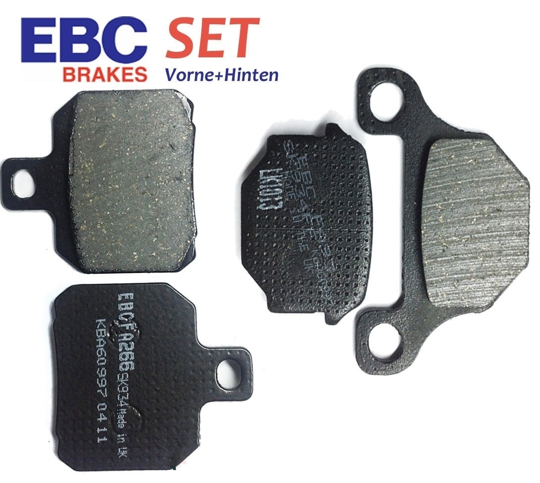 EBC Bremsbeläge SET Vorne + Hinten für Derbi Senda DRD 125 R 10 FA093 + FA266