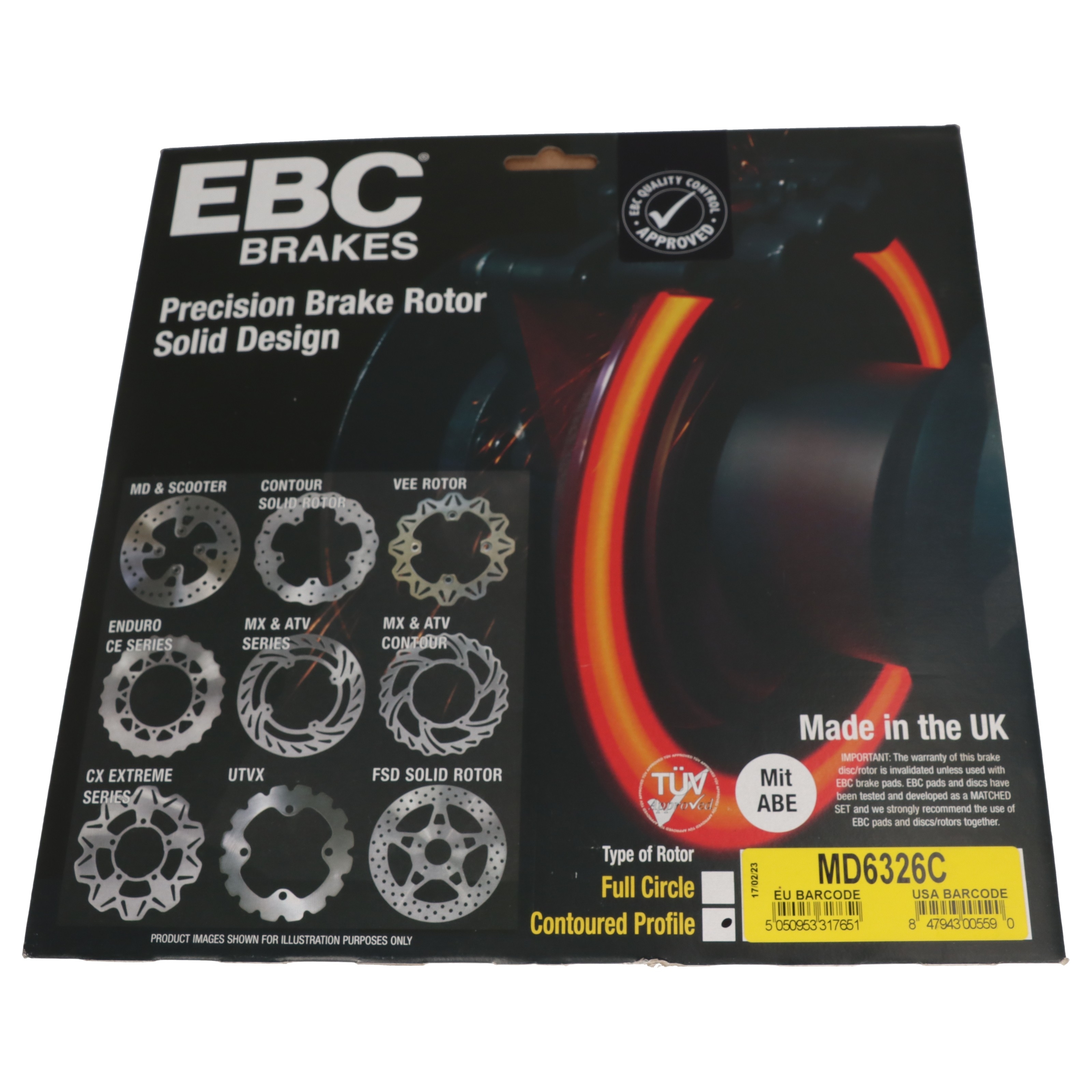 EBC MD6326C Contour Bremsscheibe hinten für Kawasaki KLX 250 E LX250E S LX250S
