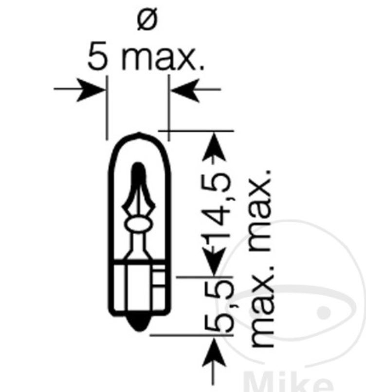 Osram 1,2 Watt Glühlampe W2x4.6D für Yamaha YH Why EW Slider YN Neos CS 50