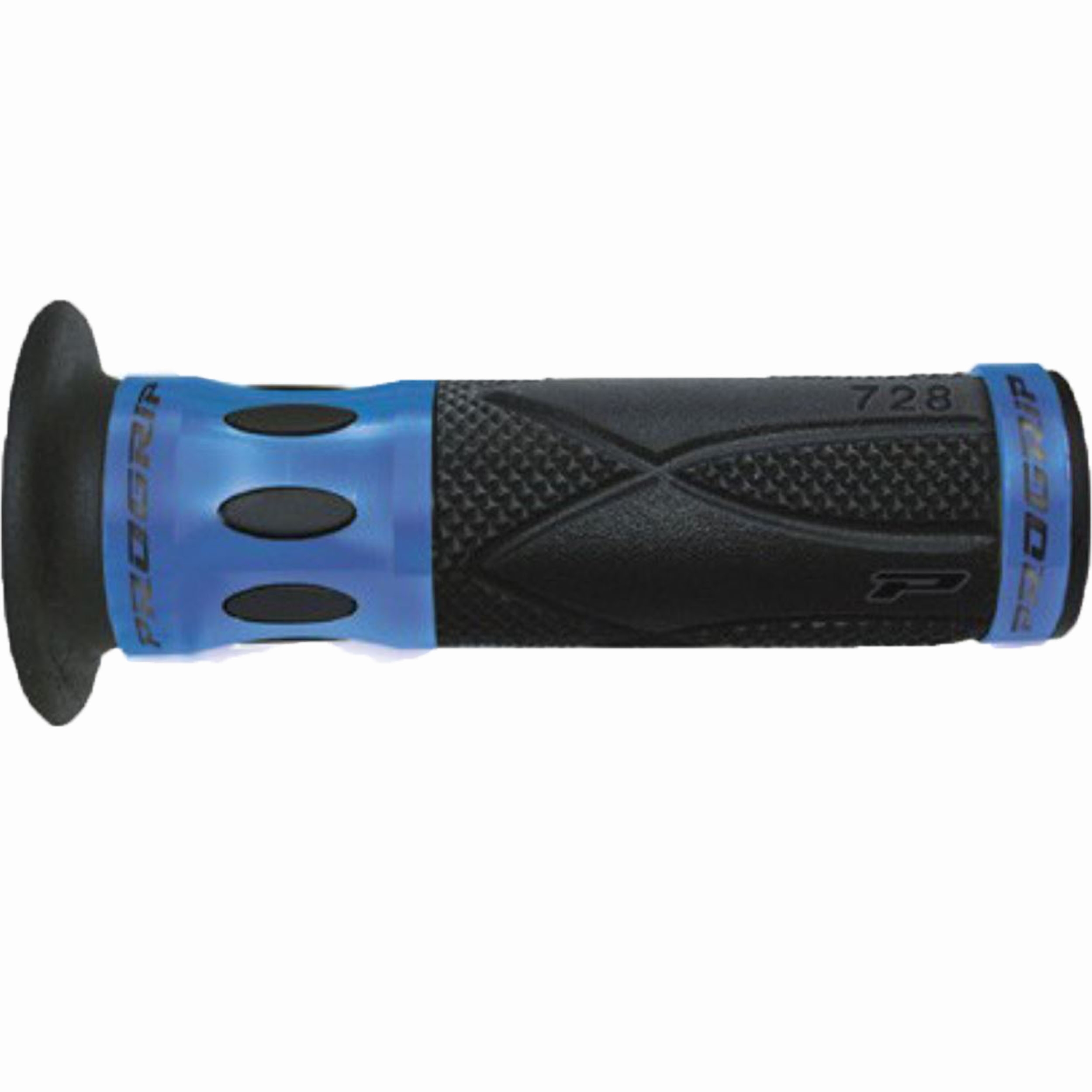 Progrip Road Griffgummi Paar PA072800CRBL 728.04 Schwarz-Blau mit Alu-Ring