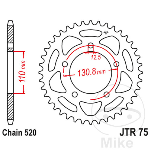 JT Kettenrad 44Z Teilung 520