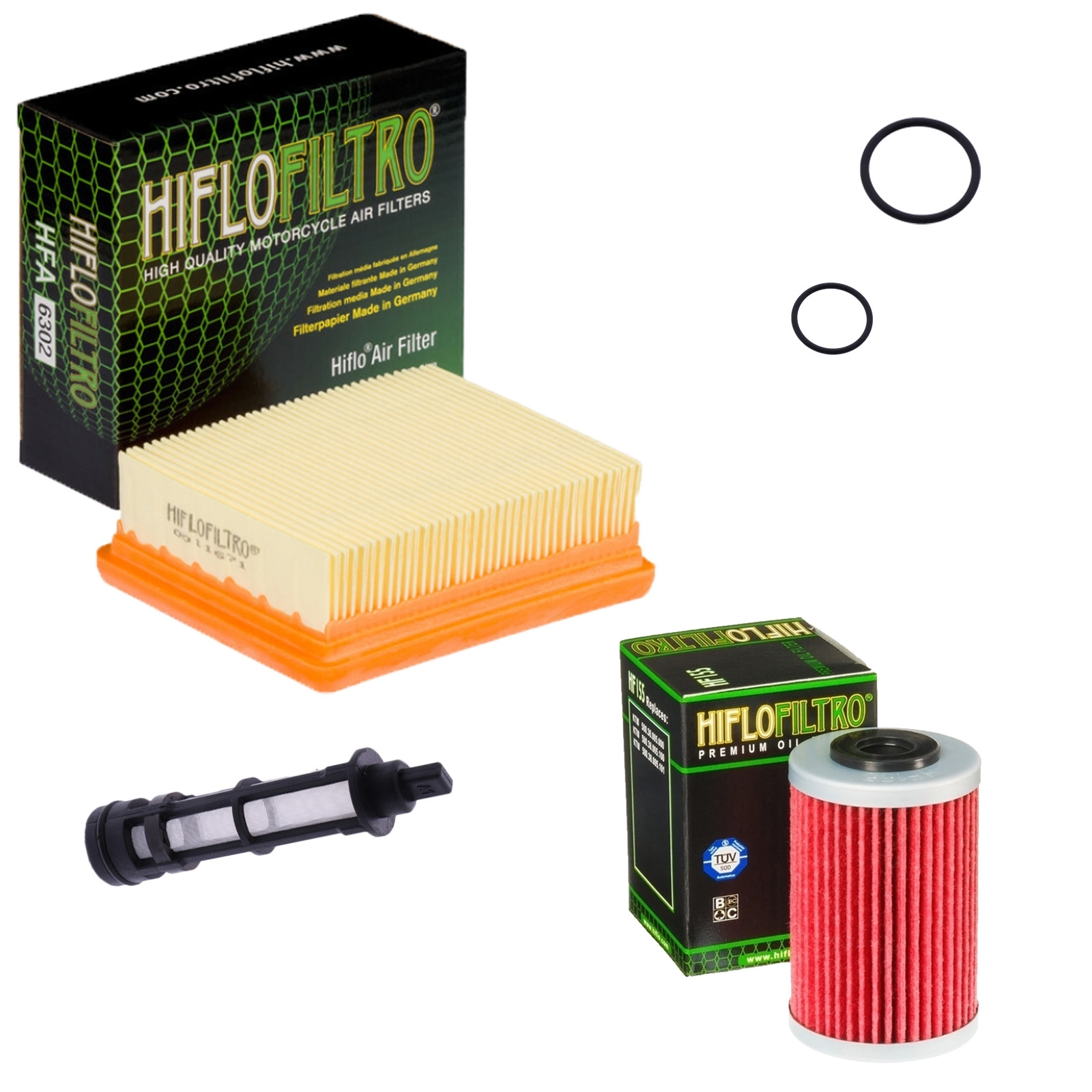 Inspektionskit für KTM Duke 125 200 390 RC 125 200 390 ABS Luftfilter Ölfilter Ölsieb Dichtungen
