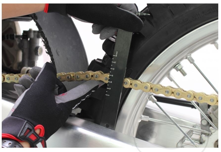 JMP Kettenprüflehre für Motorrad Antriebsketten mit Teilung 420-530