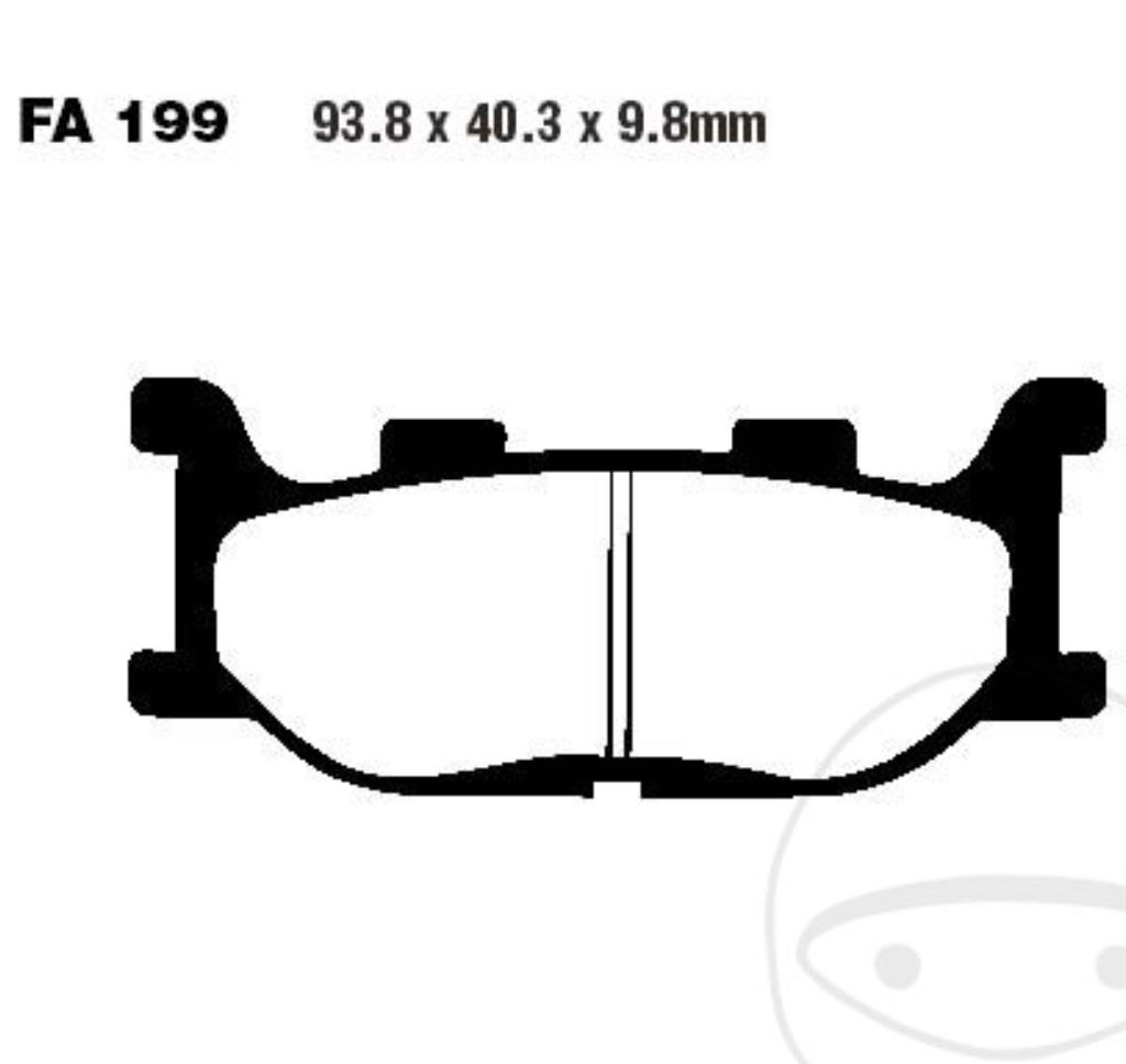EBC Bremsbeläge für Yamaha Italjet Adiva YP Jupiter AD Majesty DX DXA Tmax