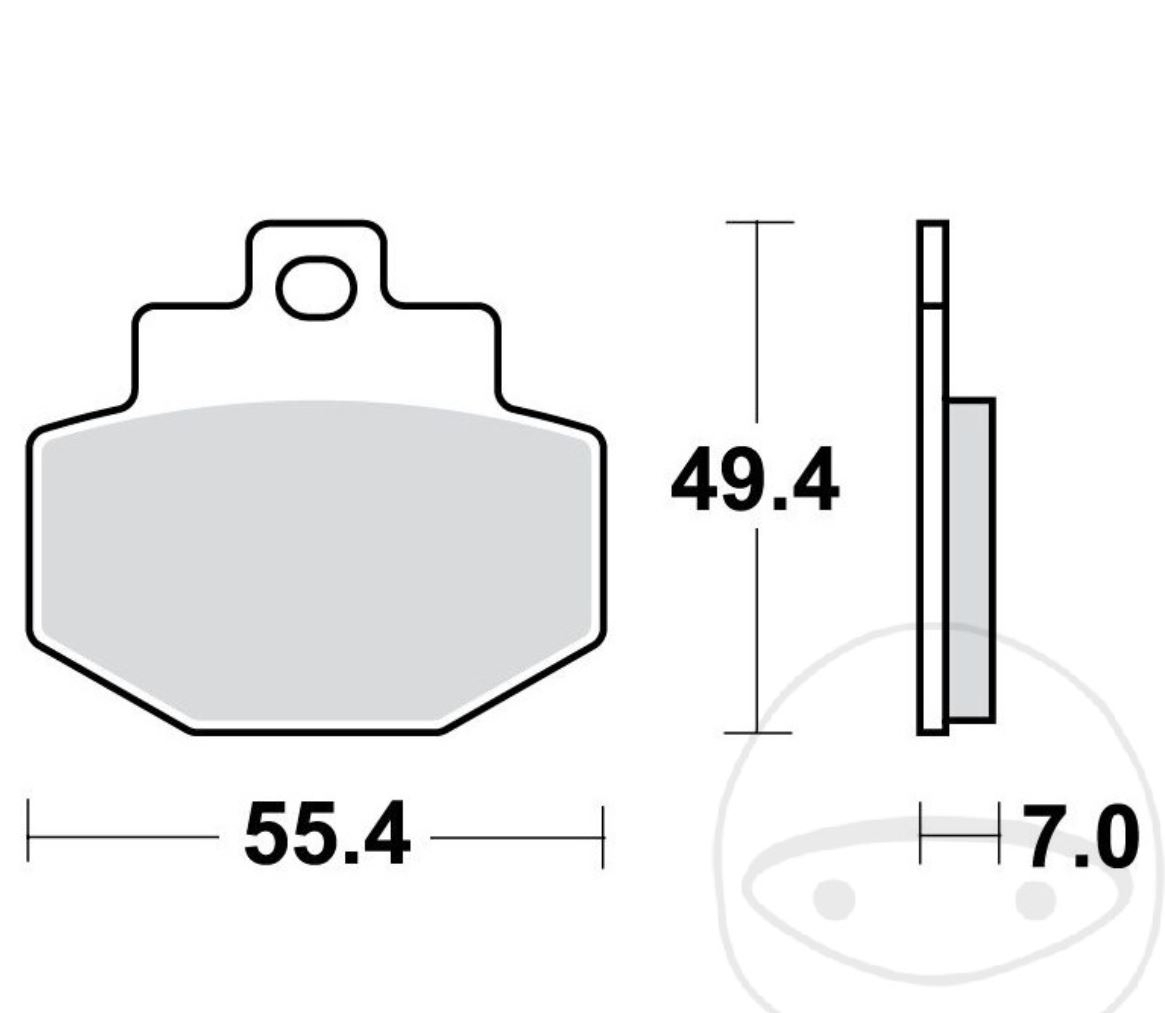 TRW MCB727SRM Sintermetall Bremsbeläge hinten für Piaggio Fly Gilera Runner Vespa GT GTS GTV Benelli