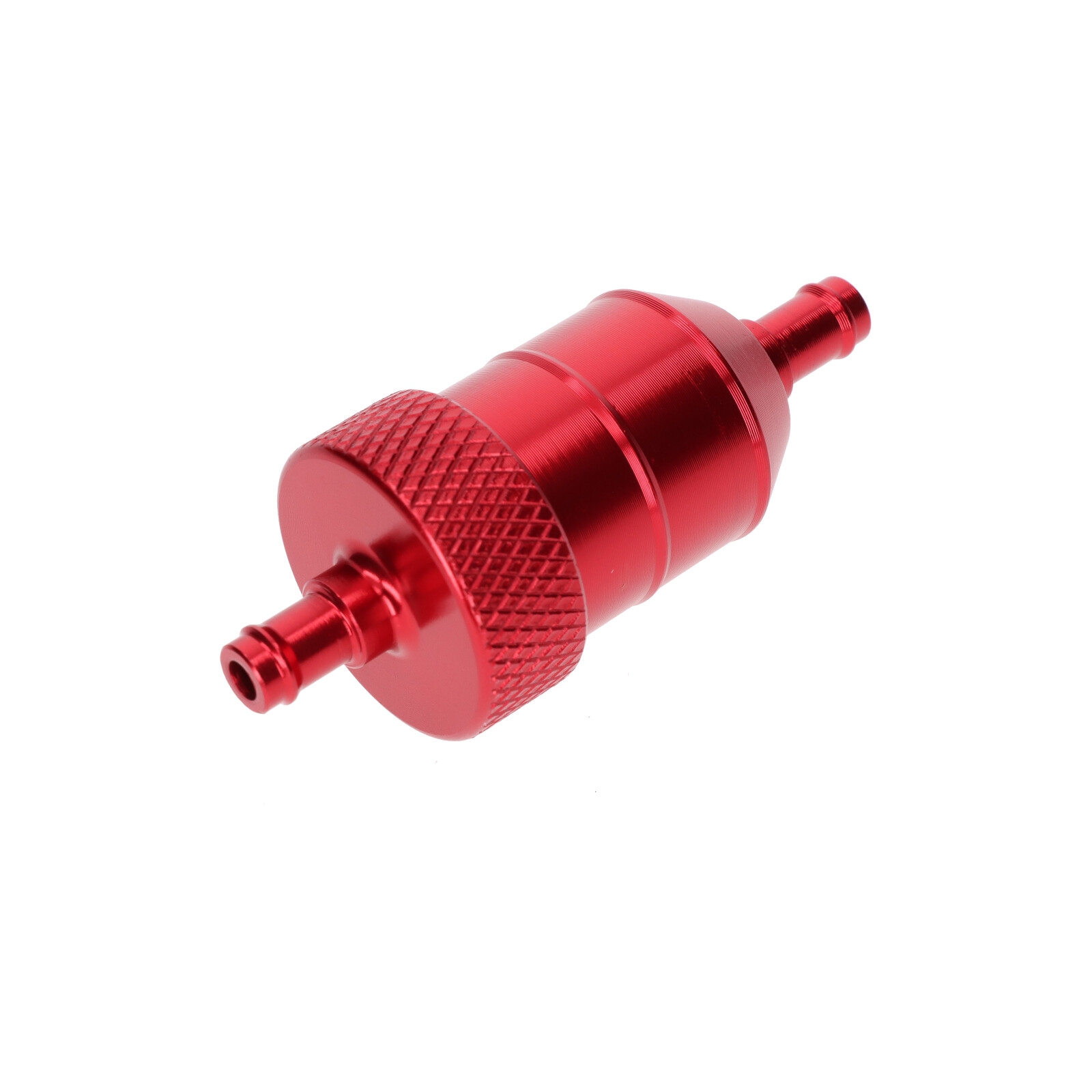 Mini CNC Kraftsstofffilter Benzinfilter 6mm Alu rot Motorrad Moped Quad ATV