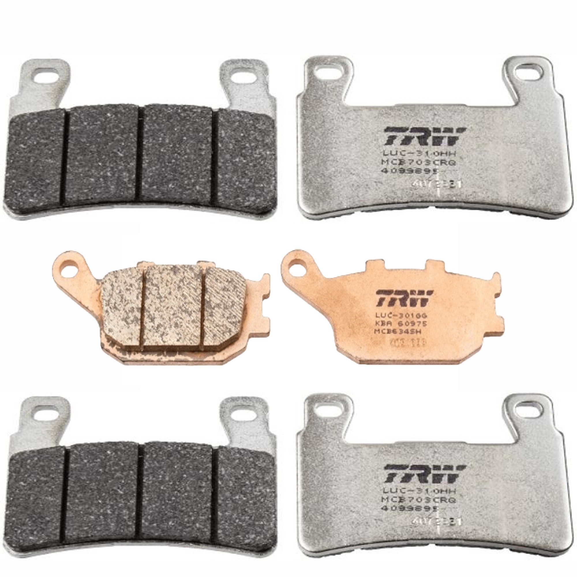 TRW Racing Bremsbelagsatz vorne für Honda CBR600F CBR900RR VTR1000 SP1 SP2 vorne+hinten