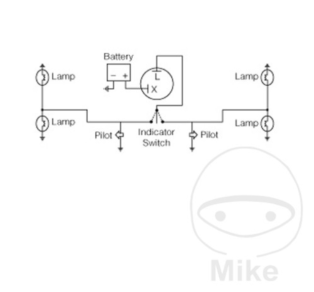 JMP Blinkrelais (2 Poliger Flachstecker-Anschluss) für Standard- und Ledblinker BD14B-0009