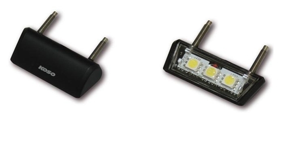 KOSO Mini LED-Nummernschildbeleuchtung, schwarz, E-geprüft