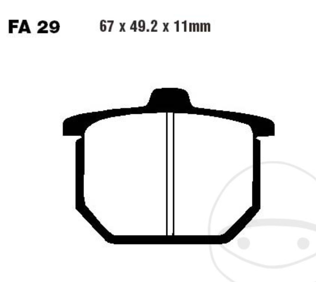 EBC FA029 Bremsbeläge vorne für Honda CX 500 CX500 1977 - 1981 GL 1000 Goldwing