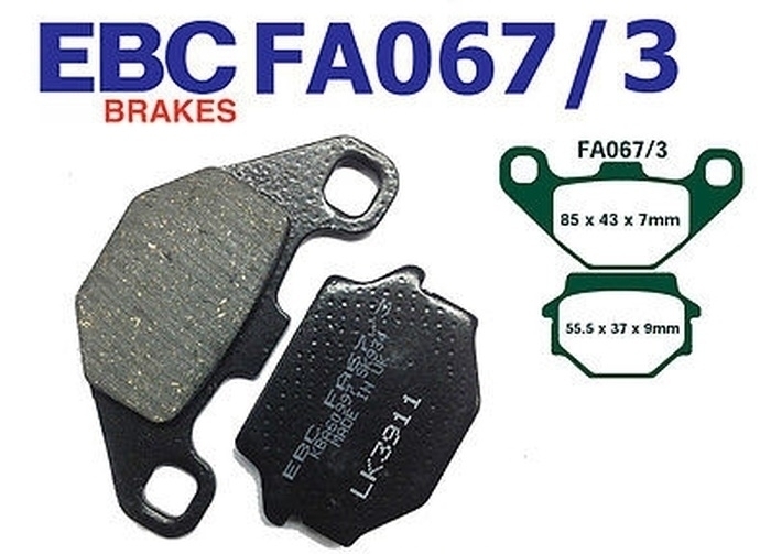 EBC Blackstuff Bremsbeläge FA67/3 Kawasaki KLE GPZ 500 KLR 650 ZZR 250 SYM
