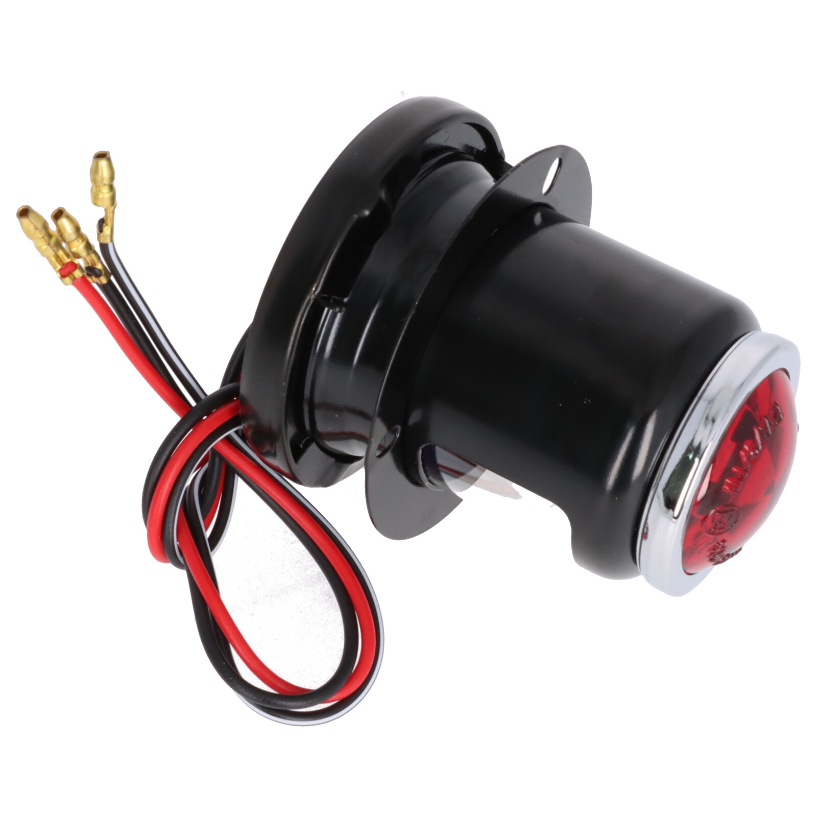 Universelle Rückleuchte Rücklicht schwarz mit Nummernschildbeleuchtung Metallgehäuse