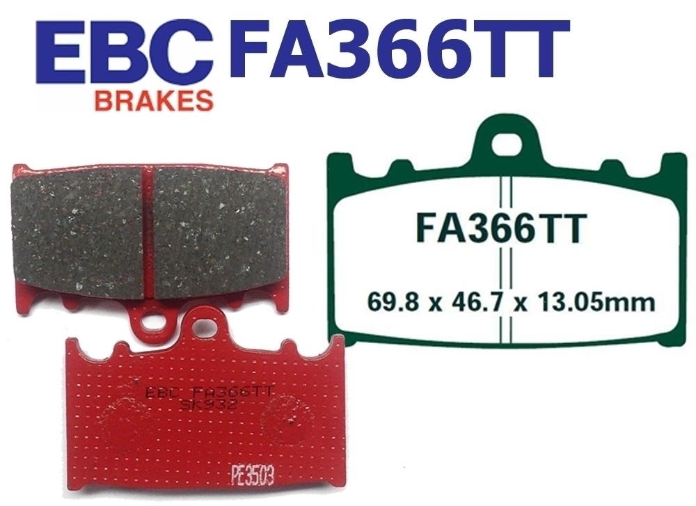 EBC FA366TT Bremsbeläge hinten für Suzuki Intruder VL 1500 LC AL2111 C1500 AL2111 2002-2009