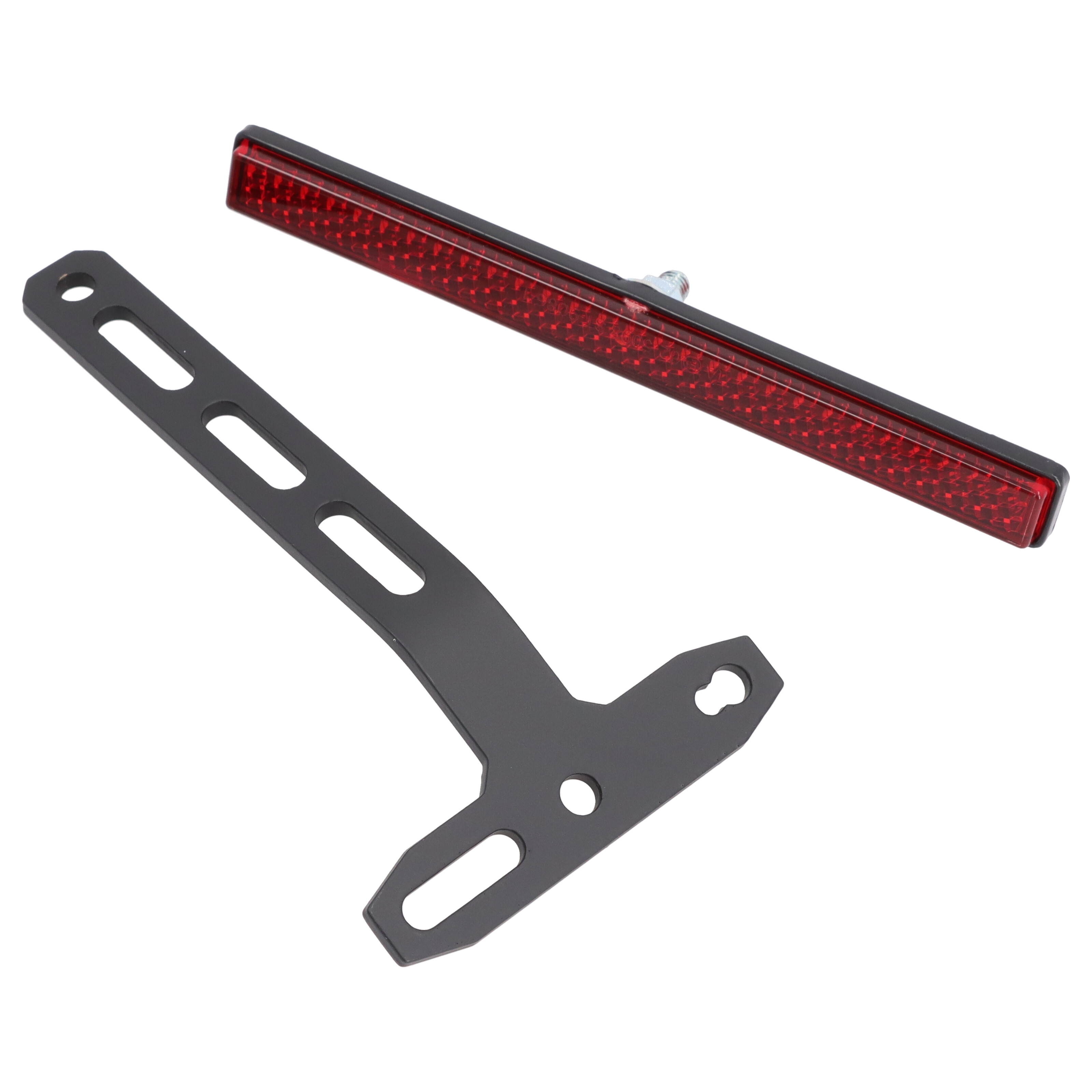 Rückstrahler Reflektor komplett mit T-Halter für Motorrad Roller Quad ATV Katzenauge