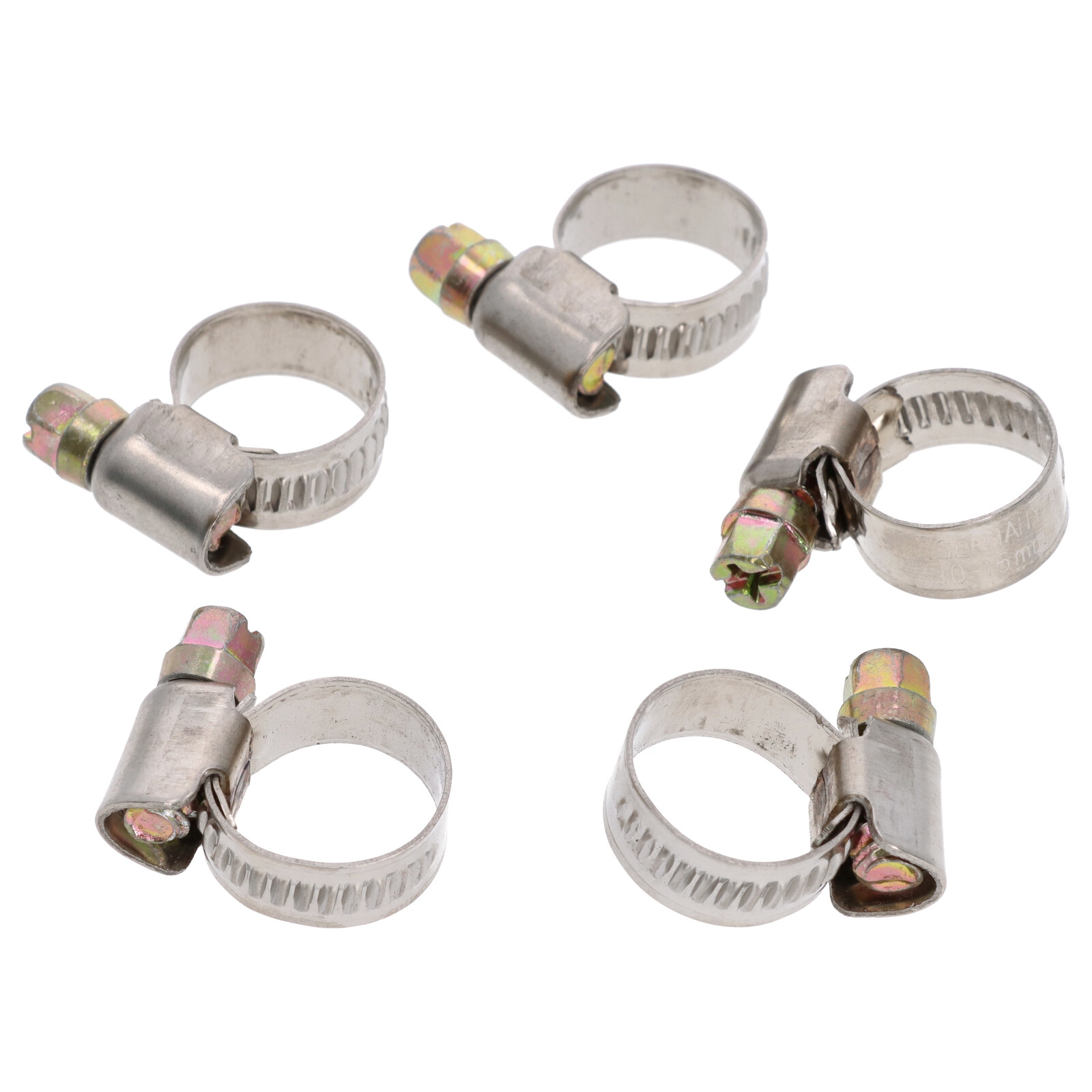 5x Schlauchklemme Spannbereich 10-16mm 9mm Rohrschelle Binder Schlauch W2 DIN3017