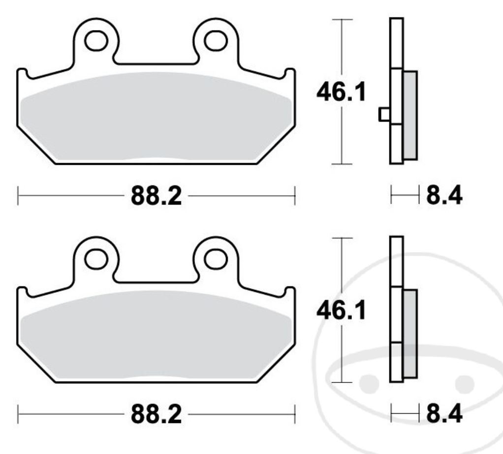 TRW MCB751 Bremsbeläge hinten für Suzuki Burgman AN400 2007-2021 AN650 2002-2021
