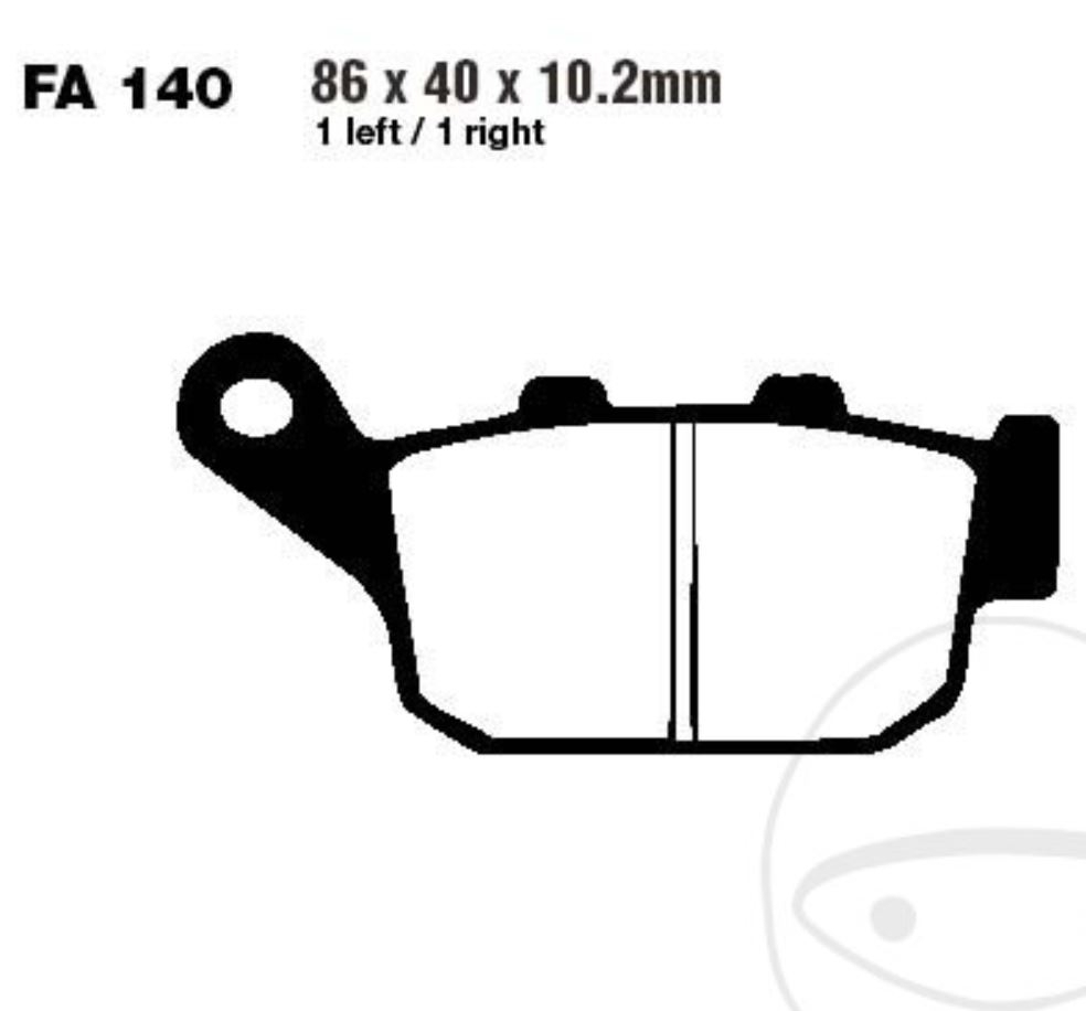 EBC Bremsbeläge SFAC140 für Honda FES 250 MF05A 125 JF12A 150 KF06A