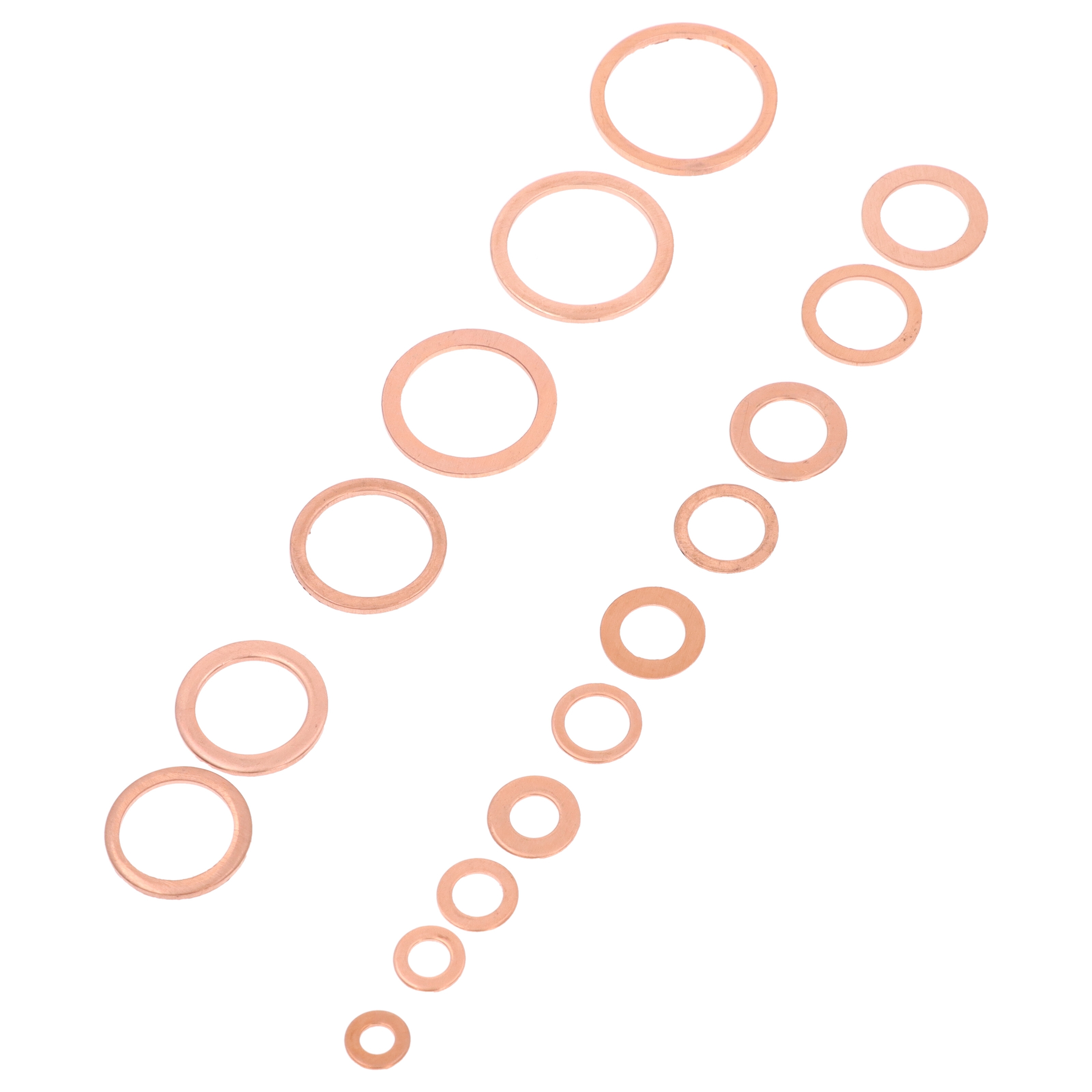 220 teilig Unterlegscheibe Kupfer Dichtung Set Kupferring Dichtring Ölablass