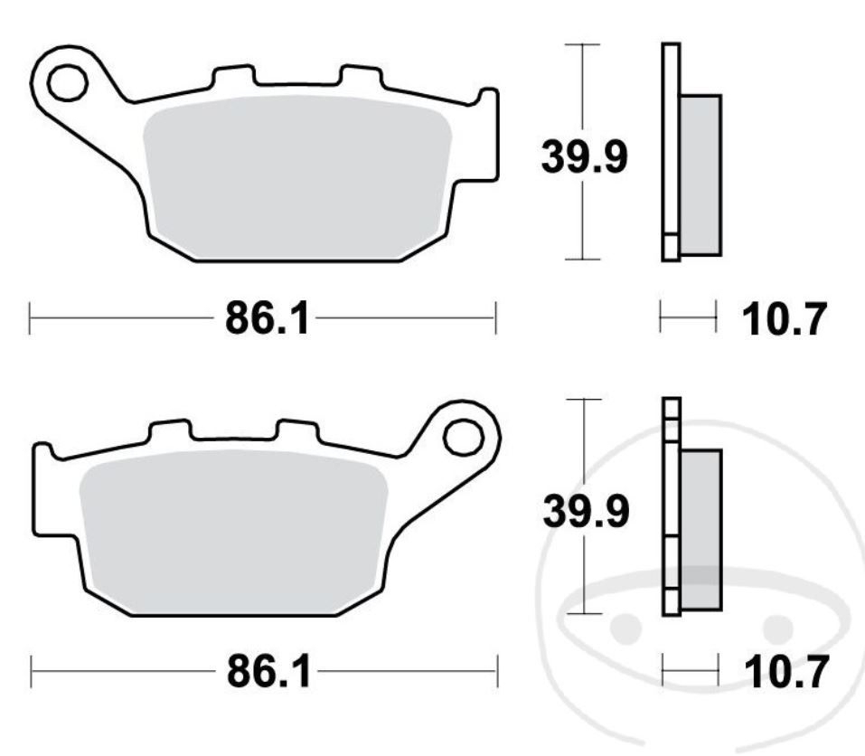 TRW MCB585SH Sintermetall Bremsbeläge hinten für Honda NX650 XL600 V Transalp NTV Triumph
