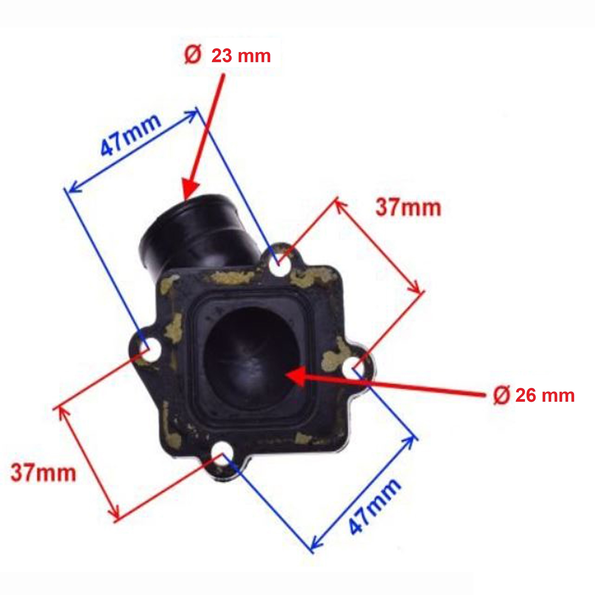 Tuning Ansaugstutzen für Adly Aprilia CPI Ering Italjet Longbo KTM SFM Sachs Yamaha + Dichtung