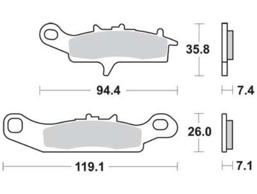 TRW MCB758SI Sintermetall Bremsbeläge vorne rechts für Kawasaki KVF650D Brute Force KFX450 KFX700
