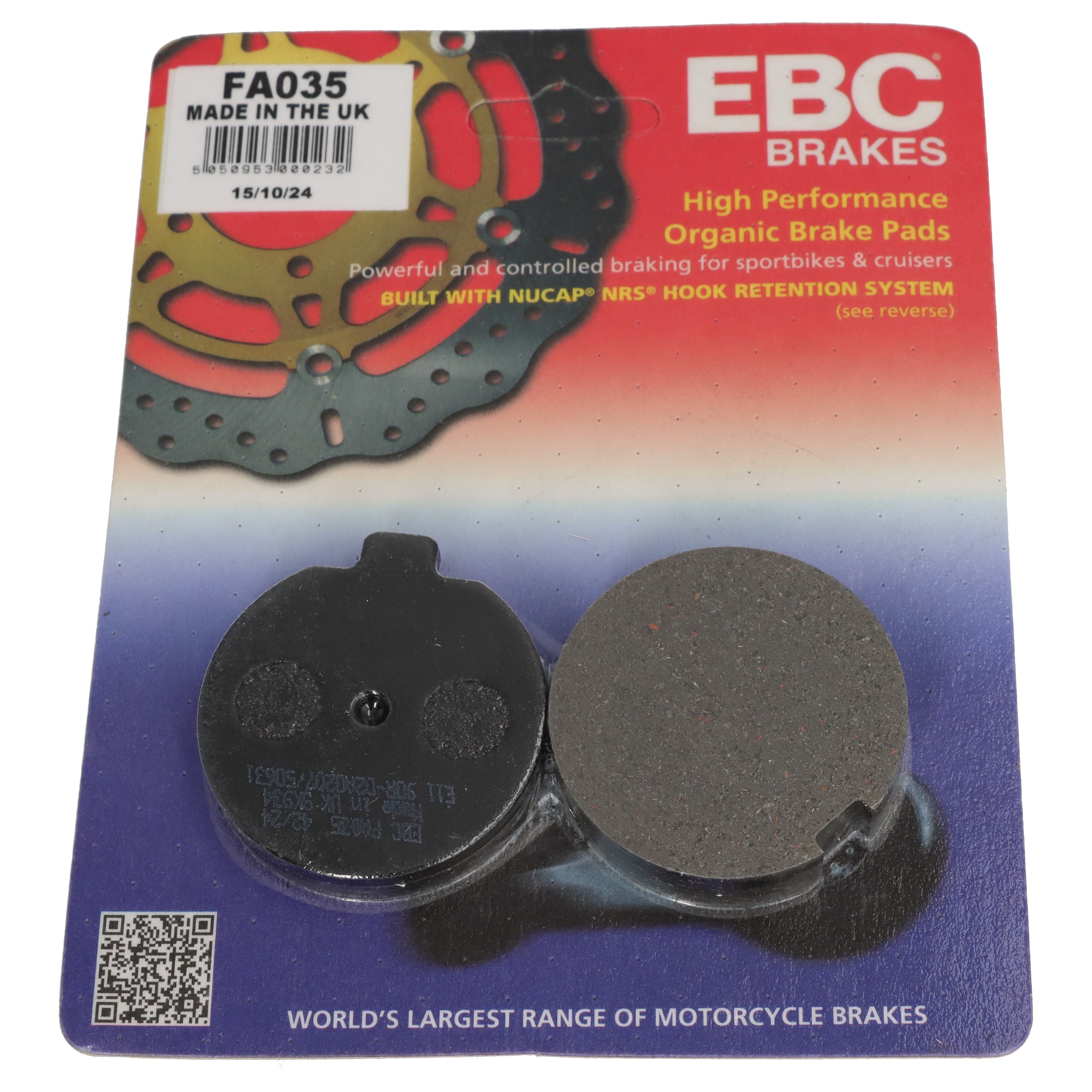 EBC FA035 Bremsbeläge vorne für Suzuki GS400 1977-1983 GS550 1977 GS750 1977-1979 GS850G 1979