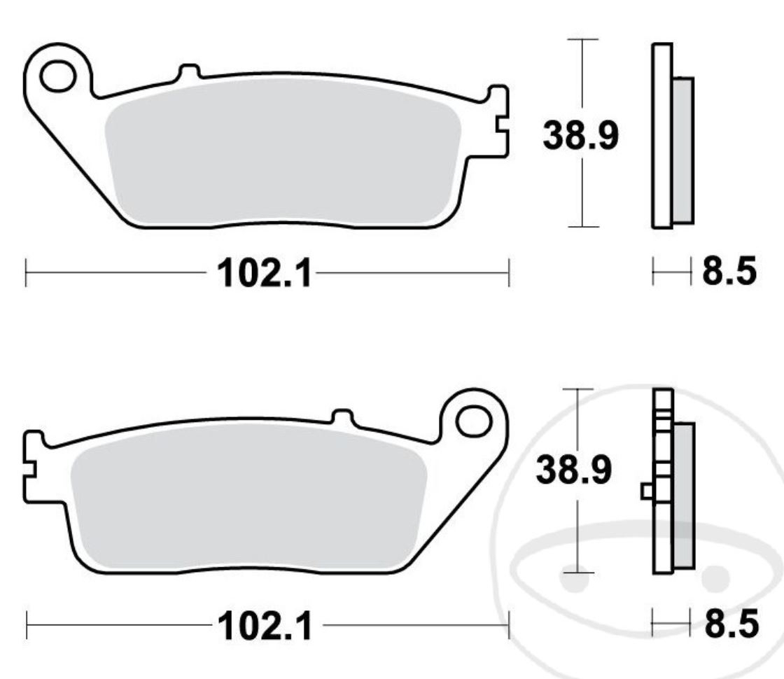 TRW MCB845SRM Bremsbeläge hinten für Kymco Xciting 400 500 MyRoad 700