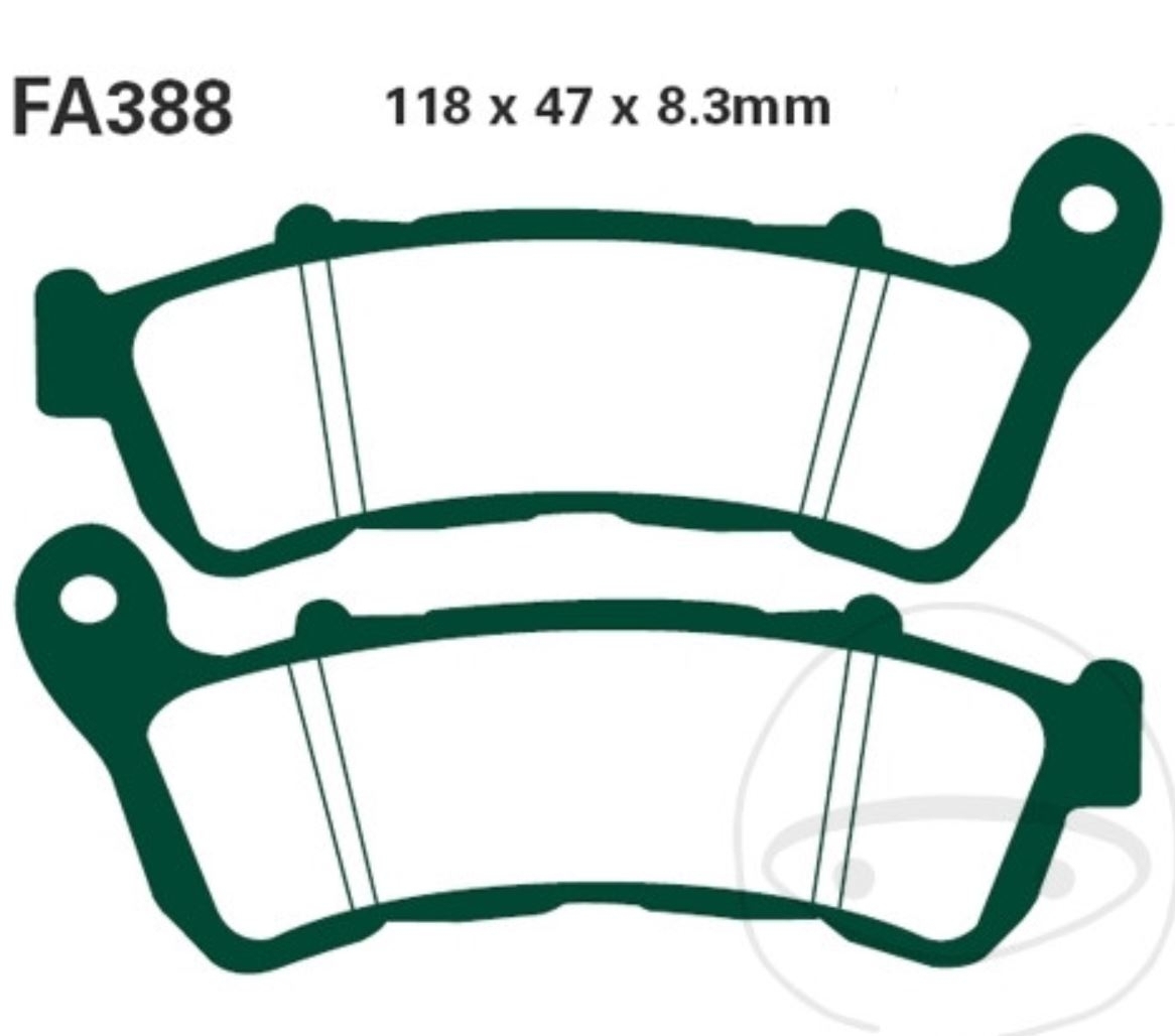 EBC Bremsbelagsatz für Honda VT750 VT 750 Shadow 2010 - 2016 vorne + hinten