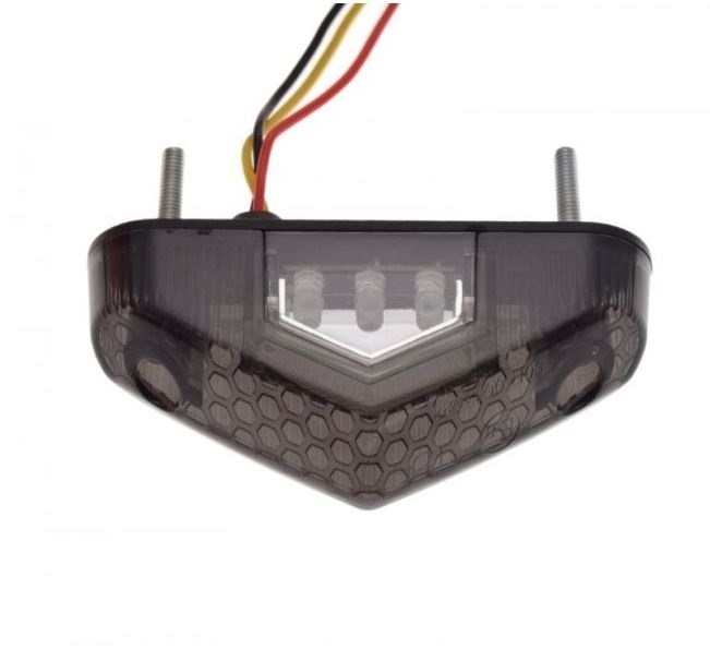 LED Rückleuchte Rücklicht getönter Kunststoff E-geprüft mit Kennzeichenbeleuchtung