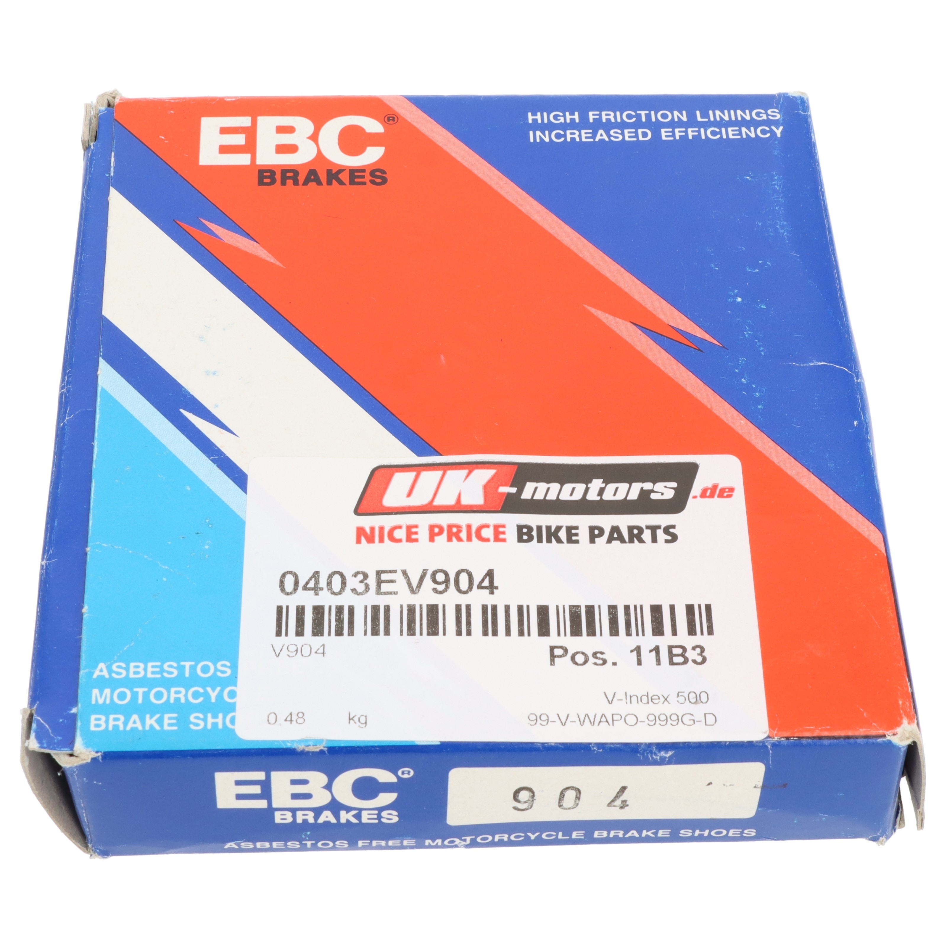EBC V904 Bremsbacken für Vespa Primavera 125 ET3 VMB1T 1976-83 N50 Spezial V5B3T 1975-83 ohne Federn