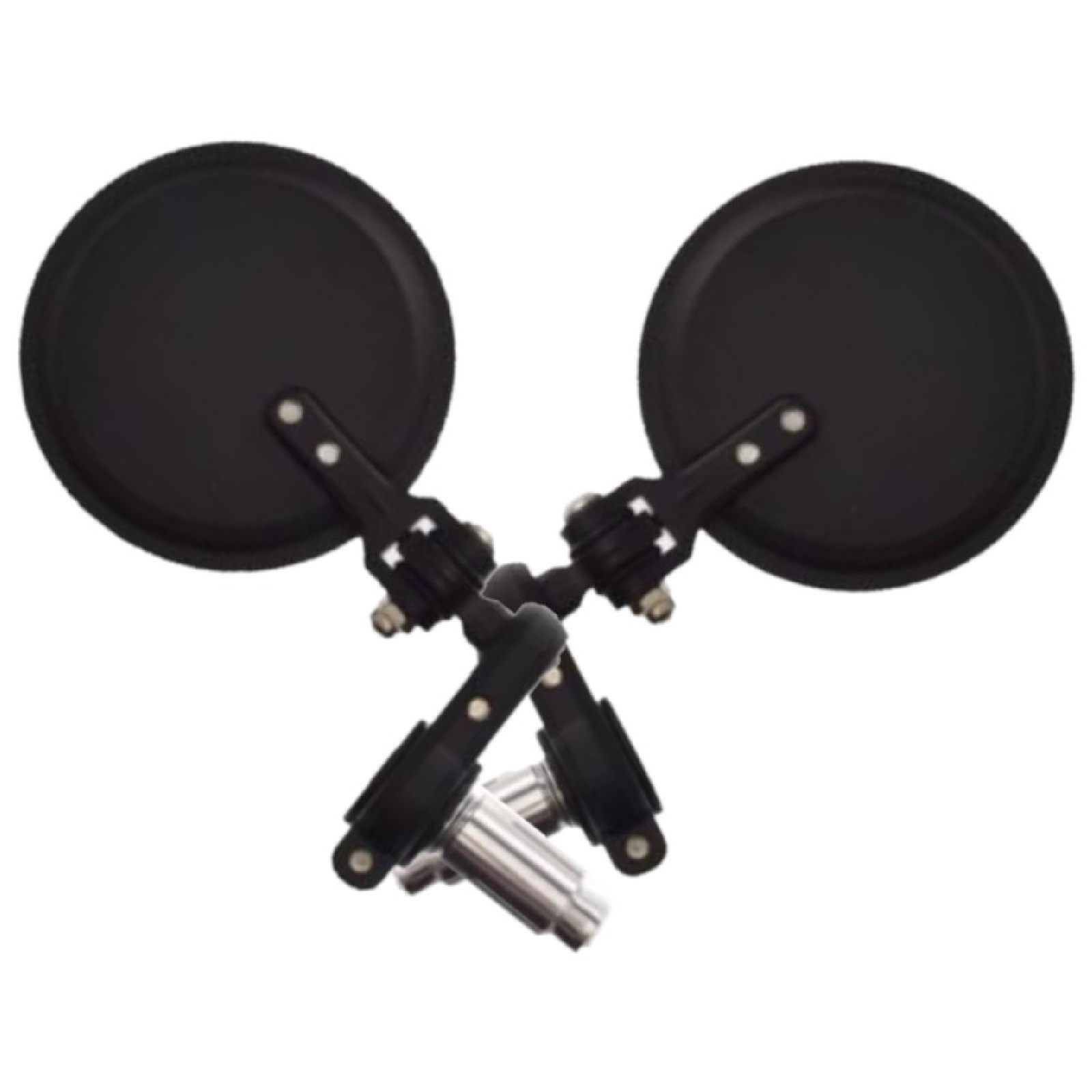 Lenkerendenspiegel Paar passt für viele Fahrzeuge aus Aluminium in schwarz Beidseitig montierbar nicht e-geprüft