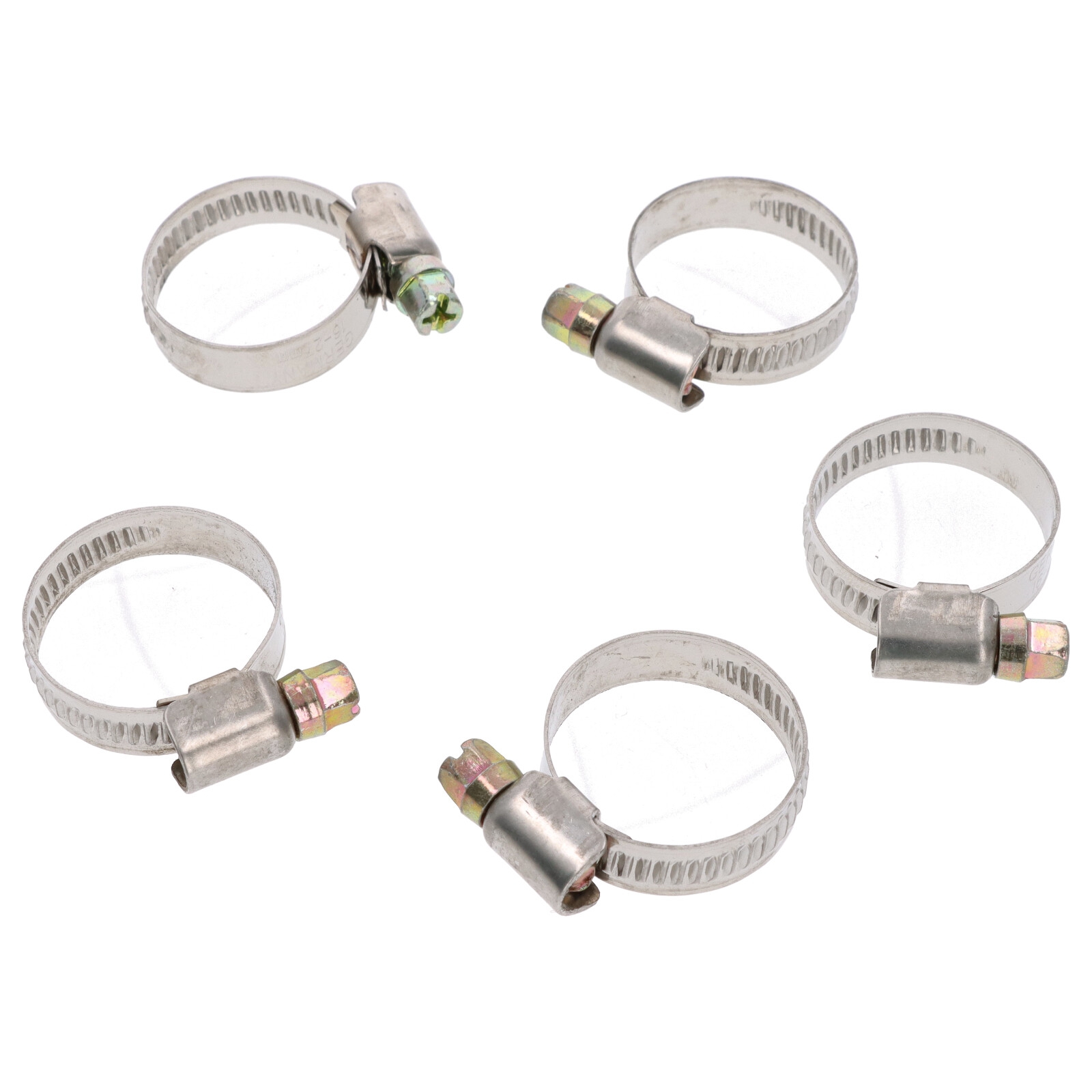 5x Schlauchklemme Spannbereich 16-27mm 9mm Rohrschelle Binder Schlauch W2 DIN3017