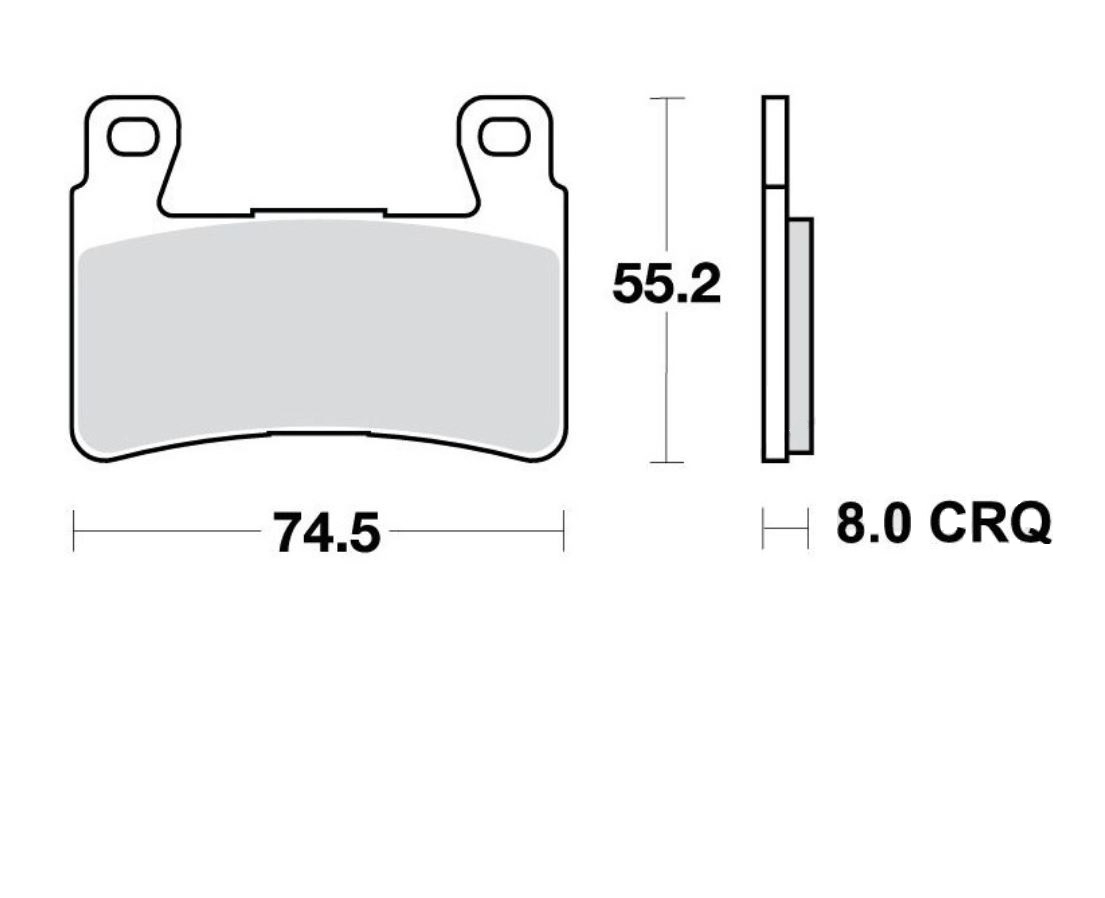 TRW MCB703CRQ Carbon Bremsbeläge vorne für Honda CBR600 F CBR900 RR Fireblade VTR1000 SP1 SP2