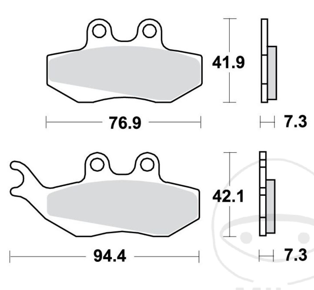 TRW MCB664 Bremsbeläge vorne für Aprilia ETX RX Beta RR Derbi Senda Generic Peugeot Yamaha