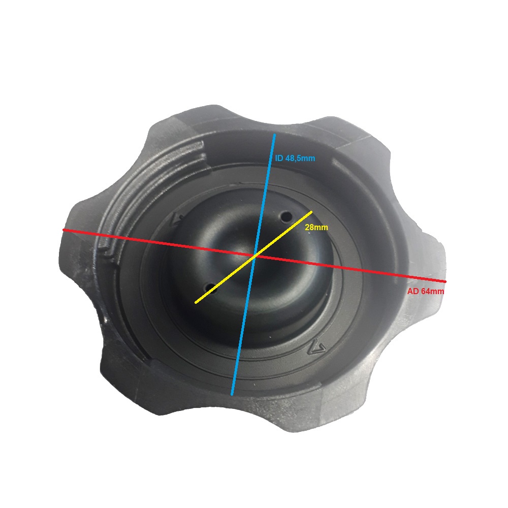 ACERBIS Tankdeckel schwarz 64 mm mit Entlüftungsschlauch