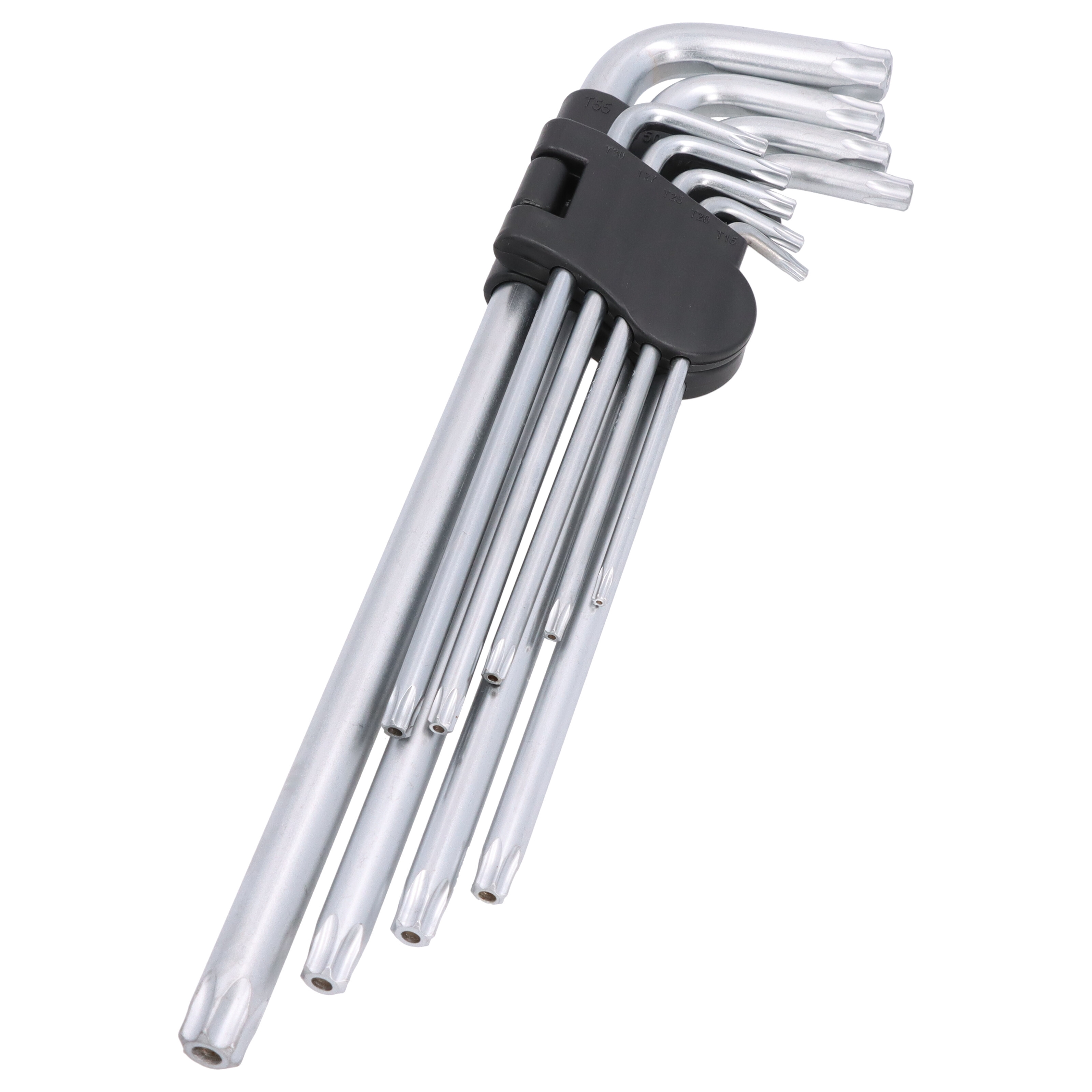 9 tlg. Profi Schlüssel Set mit Loch für Torx® Winkelschlüssel Werkzeug extra lang